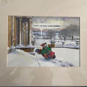 Golf Course Closed Due To Snow Comic Art Print